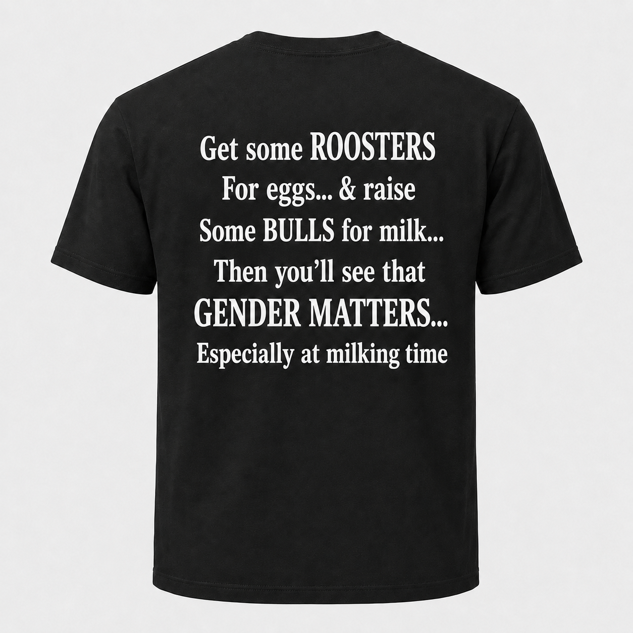 Gender Matters Especially at Milking Time Funny T-Shirt