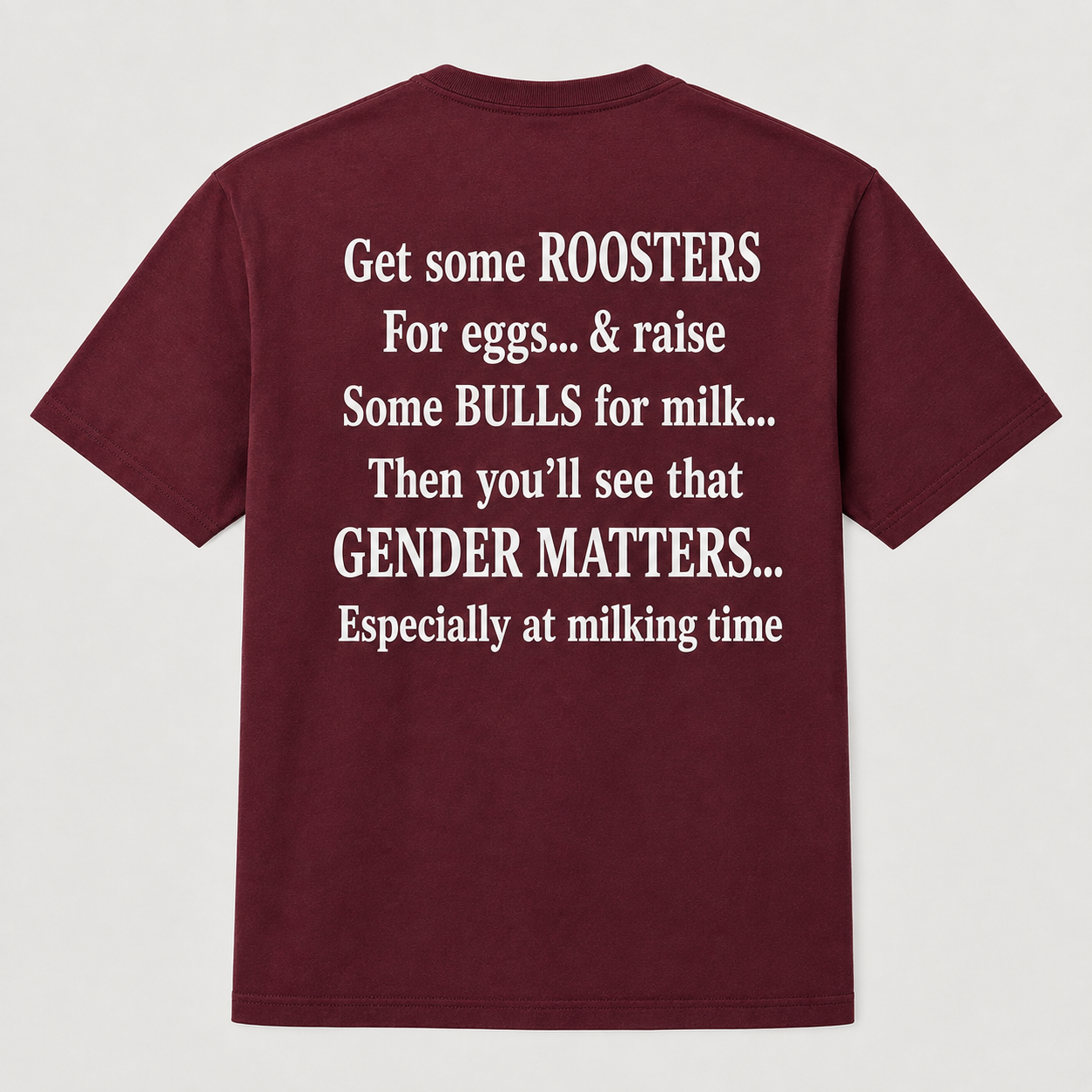 Gender Matters Especially at Milking Time Funny T-Shirt