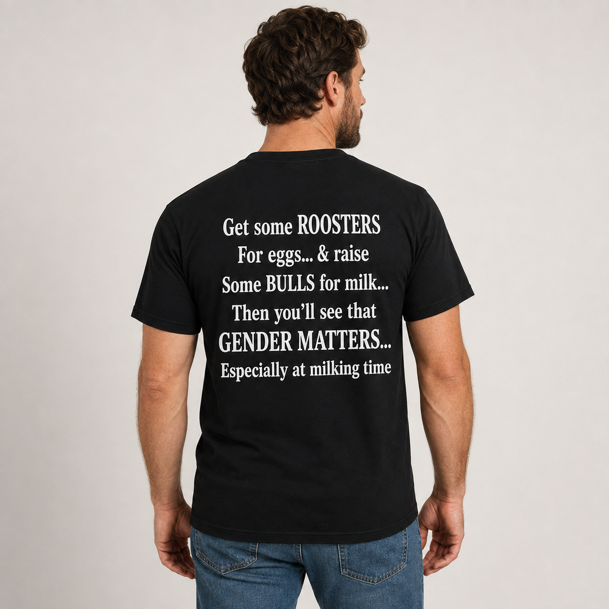 Gender Matters Especially at Milking Time Funny T-Shirt