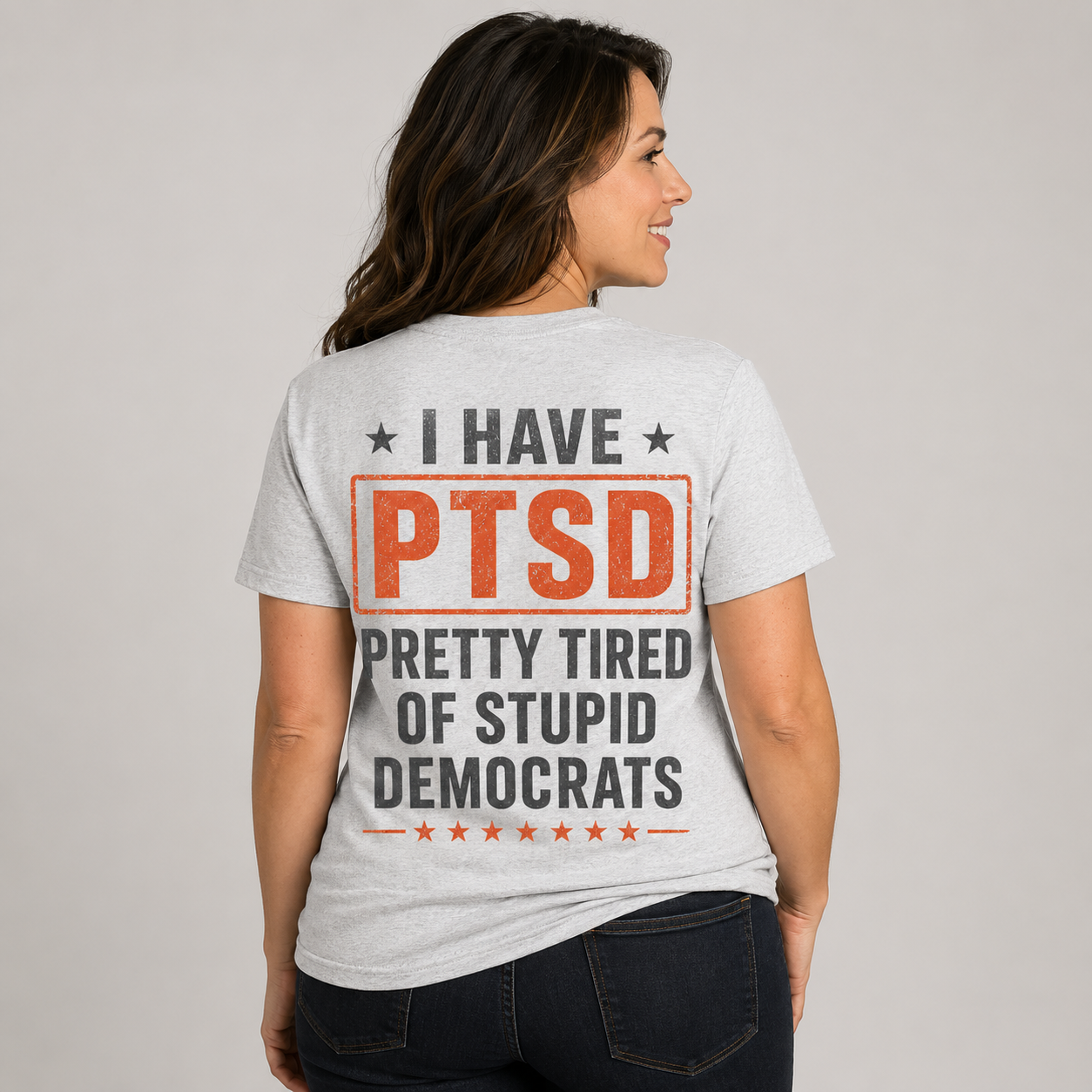 PTSD Pretty Tired of Stupid Democrats Political T-Shirt